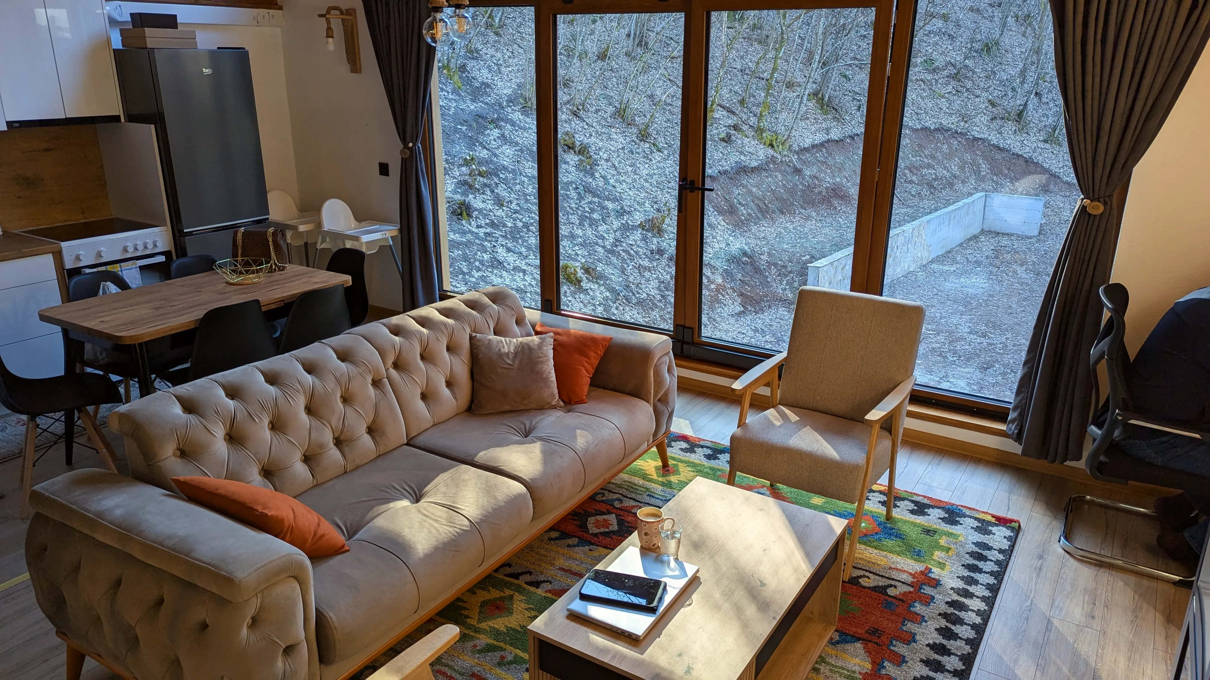 Main living room with modern furniture